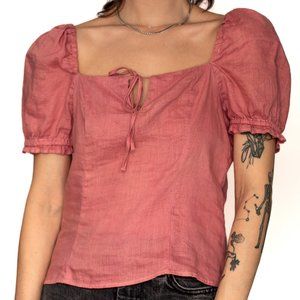 H&M • Small • Short Sleeve Blouse • Pink